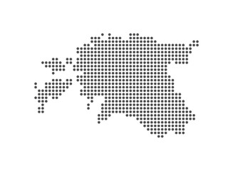 Estonia - Dotted Map. Map formed by Dots. Vector Illustration