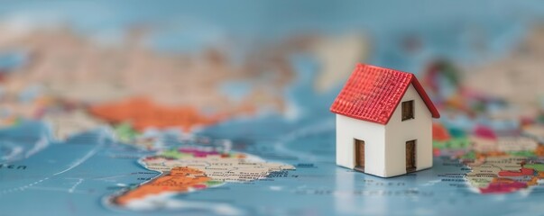 Evaluate the potential of investing in global real estate markets, copy space for text, focus cover all object, deep dept of field