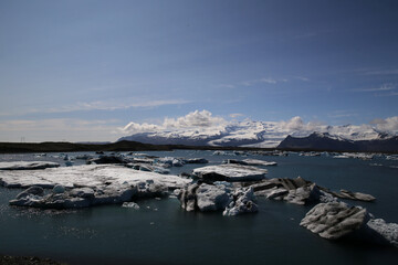 Landschaftsbild auf Island, Jokulsarlon, Gletschersee