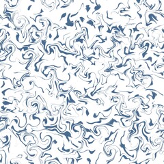 Seamless abstract pattern. Simple background with blue, white texture. Digital brush strokes background. Design for textile fabrics, wrapping paper, background, wallpaper, cover.