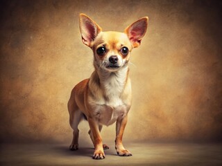 Obraz premium Vintage Chihuahua Dog Full Body Shot on Transparent Background for Stock Photography