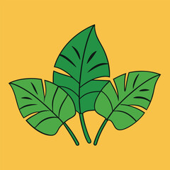 Tropical Leaves Vector Set for Nature Branding Design