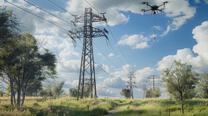 Modern Technology in Action Drone Assisted Power Line Repair