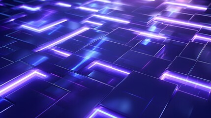 Obraz premium 3d rendering of blue and purple abstract geometric background. Scene for advertising, technology, showcase, banner, game, sport, cosmetic, business, metaverse. Sci-Fi Illustration. Product display