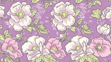 A delicate floral pattern in soft pastel tones