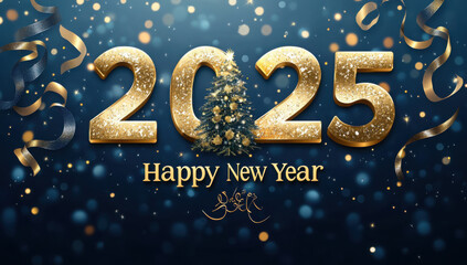2025 Happy New Year design vector. trendy new year 2025 design template.
