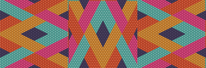   Pattern, ornament,  tracery, mosaic ethnic, folk, national, geometric  for fabric, interior, ceramic, furniture in the Latin American style.