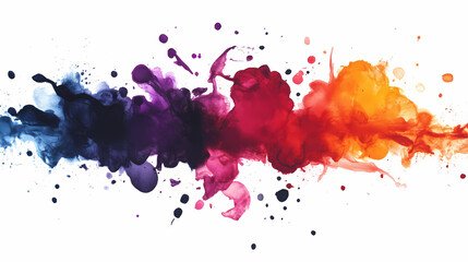 Random bursts and splatters of ink in black and white or vibrant colors, evoking a raw, artistic energy. Ink Blot. Illustration