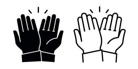 High five icon. Clap icon