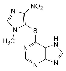 Obraz premium Chemical structure of azathioprine, drug substance