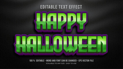 happy halloween editable text effect