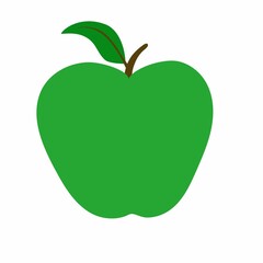 green apple isolated on white
