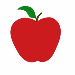 red apple isolated on white