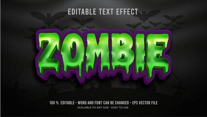 zombie editable text effect