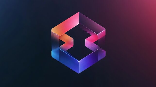 Minimal software development logo with streamlined shapes and elegant design