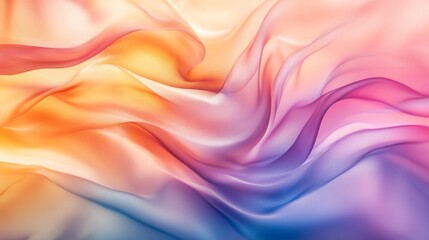 Obraz premium A colorful, flowing piece of fabric with a rainbow of colors