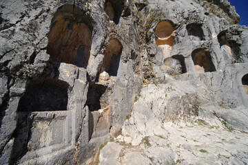 Burdur - Turkiye - October 27 - 2022 : Western Necropolis of Sagalassos ancient city