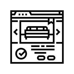 reservation hospitality hotel line icon vector. reservation hospitality hotel sign. isolated contour symbol black illustration