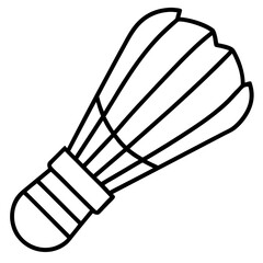 Shuttlecock Silhouette Vector Illustration for Badminton Designs

