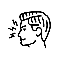 anxiety man disease line icon vector. anxiety man disease sign. isolated contour symbol black illustration