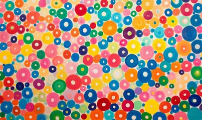 A colorful background with many small circles