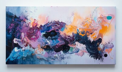A mesmerizing fusion of colors and shapes, this abstract wall art captures the essence of creativity and invites viewers to lose themselves in its intricate details