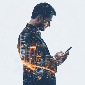 Smart leader in double exposure.