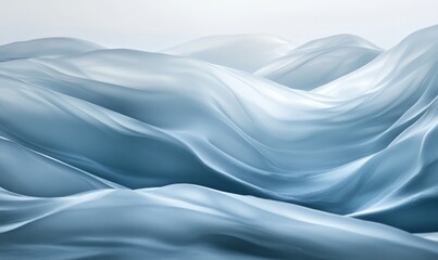 Abstract frozen waves: layered textures of snow and ice reflecting soft winter light in a minimalist design