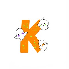 Halloween alphabet fonts K , Halloween alphabets a to z