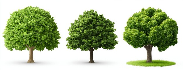 Fototapeta premium A collection of Flowering Dogwood trees with a black silhouette on white background, designed for nature, planet, ecology and conservation, strength and beauty.