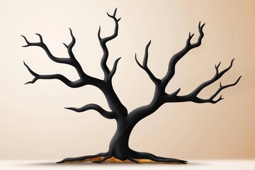 Fototapeta premium Image of tree silhouette on transparent background in format.
