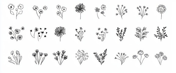 Naklejka premium Trees, bushes and shrubs, top view for landscape design plan or architectural sketch. Modern illustration, isolated on white.