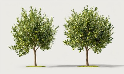 Obraz premium The Eucalyptus White Box tree set png with alpha channel is shown here
