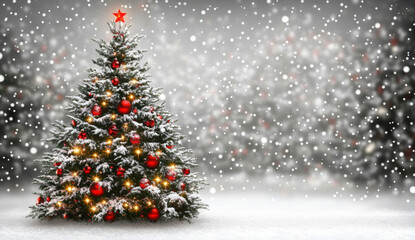 Obraz premium Weihnachtsbaum mit Kerzen 