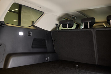 Modern SUVs have a stylish, spacious interior with foldable back seats and ample cargo space