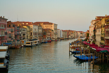 Venice and its canals,gondolas and ancient buildings 