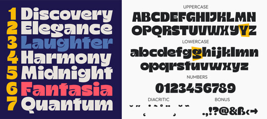 Abstract groovy alphabetic font. Sans. Minimalistic modern urban fonts for logos, brands, etc. High-quality typographic font in upper and lower case, with numbers and diacritics. Vector illustration