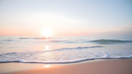 Fototapeta premium Tranquil Morning at the Serene Beach