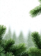 Snow-covered trees in a forest in the frost. Winter landscape.