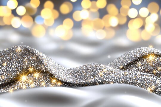 Defogged blackground with abstract glitter lights.