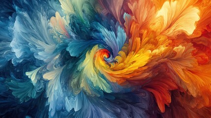 Harmonious colors swirl together in an eye-catching abstract visual experience.
