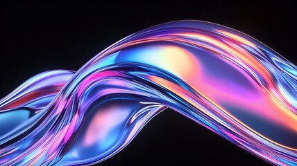 Fototapeta premium Dynamic Colorful Wave Abstract Fluid Motion Design Art