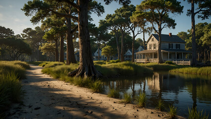 Obraz premium house in the park