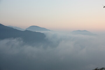 Mountains in the clouds