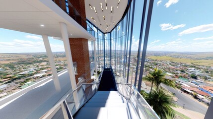 Modern Architectural View from High-Rise Building