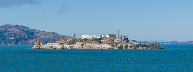 Alcatraz Island and Marin Headlands in San Francisco Bay
