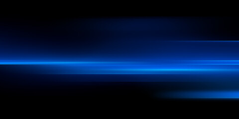 Motion light effect for banners. Blue lines. The effect of speed on a dark background
