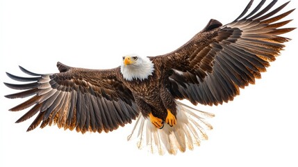 Obraz premium Majestic Bald Eagle Isolated in Ultra-Realistic High-Quality Product Photography