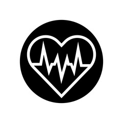 heartbeat line acupuncture glyph icon vector. heartbeat line acupuncture sign. isolated symbol illustration