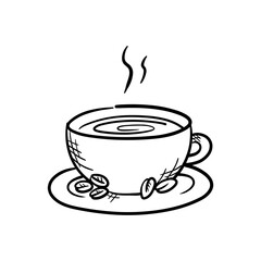 Coffee Hand-Drawn Food Vector Icon